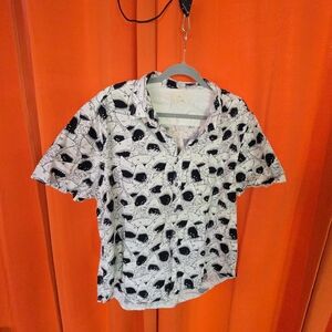 Black and White Shark Patterned Shirt